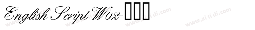English Script W02字体转换